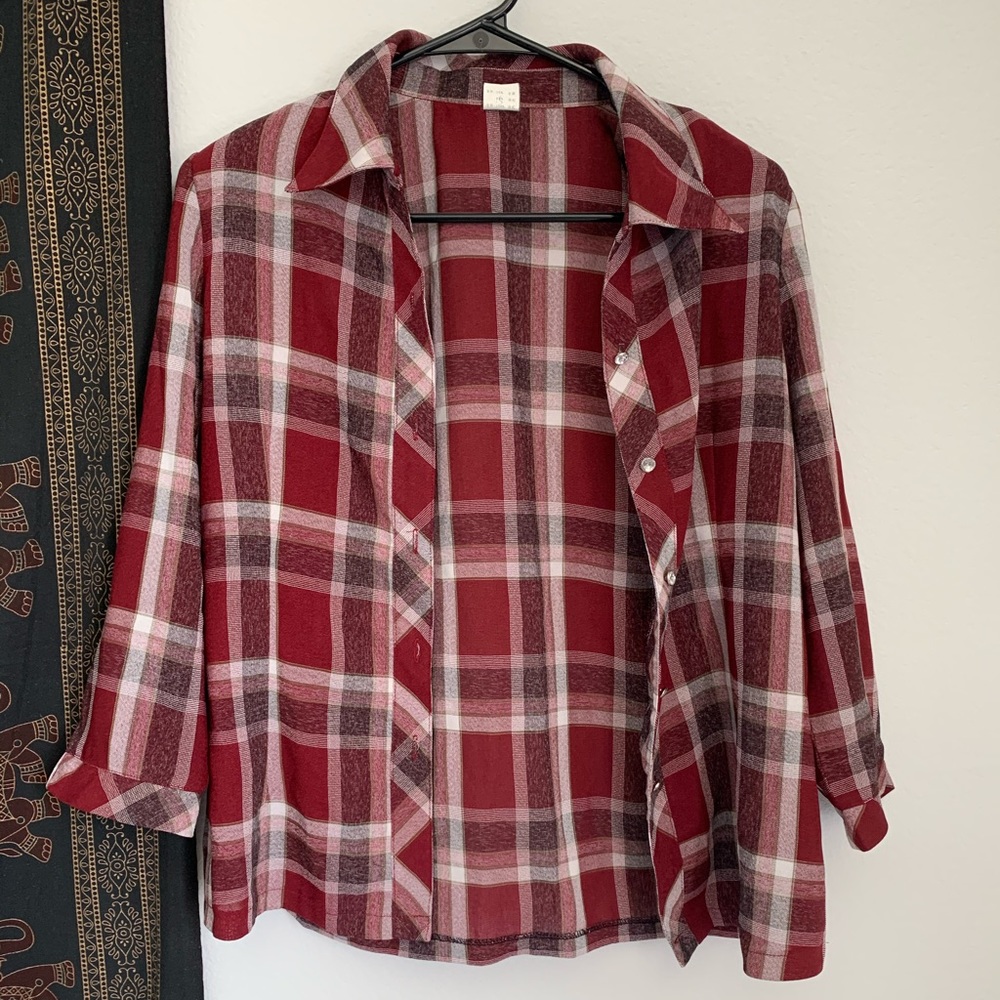 Red plaid flannel